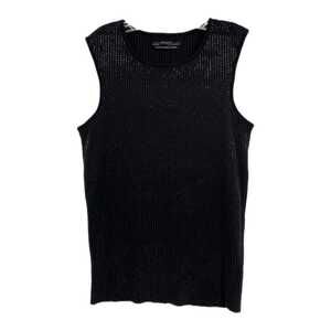 All Saints Black Beaded Tank Top | Women’s Size 6